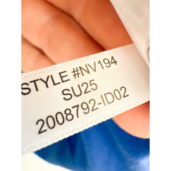 Madewell | NWT Shirred Puff-Sleeve Top in Cotton-Silk Voile Bright Sapphire Sz L - Picture 8 of 10